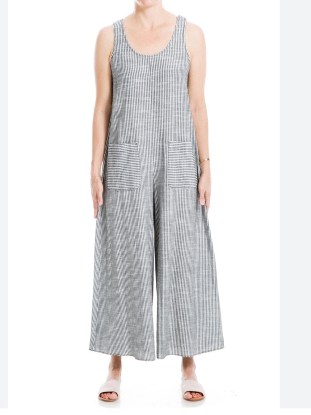 MAX STUDIO STRIPE JUMPSUIT